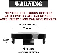 Vista 2 de KitsPro - Tapas centrales de 2.15 pulgadas para aros, compatibles con tapas centrales para aros de Ford (6M21 1003 AA) para aros de Edge Escape
