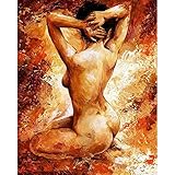 ZGZZNB Full Drill Square 5D Sexy Naked Woman Lady Diamond Painting Cross Stitch Kits Art Portrait 3D Paint by Diamonds-12x16in(30x40cm)