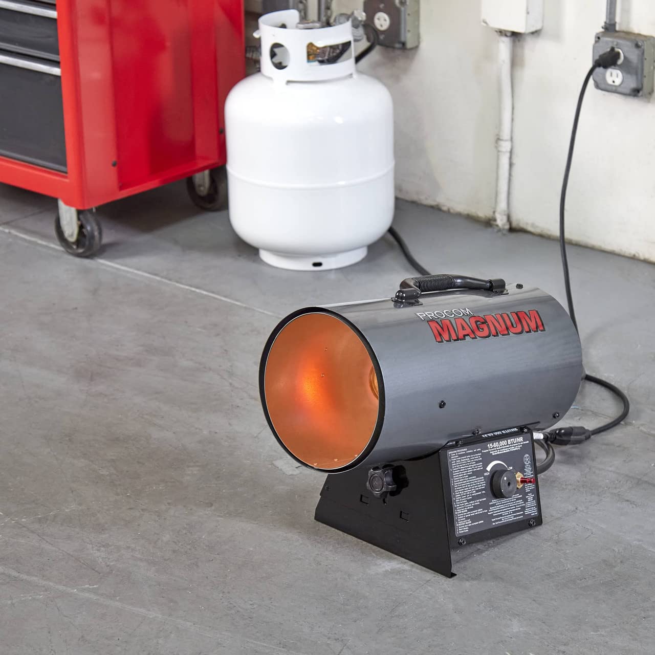 Amazon.com: ProCom Magnum Forced Air Propane Heater - 60, 000 Btu, model#  PCFA60V : Tools u0026 Home Improvement