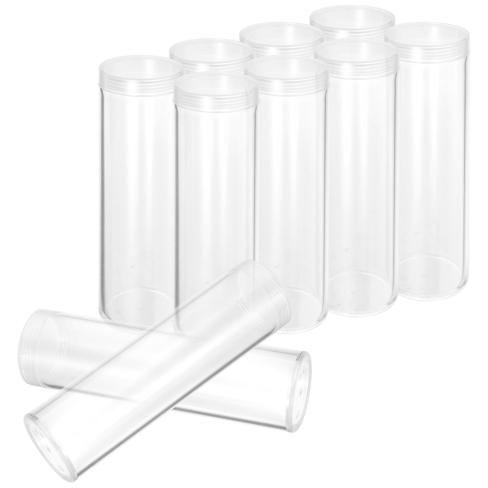Tubos transparentes para monedas de 32 mm protectores coleccionables resistentes