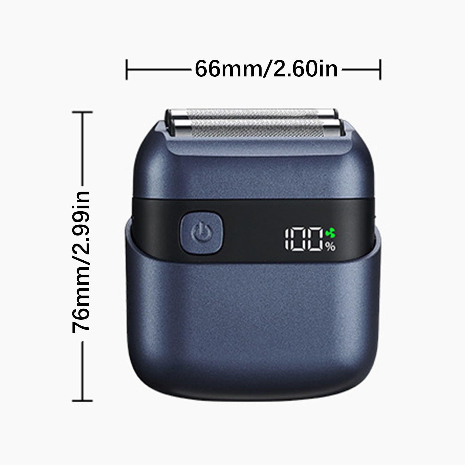 Piccolo rasoio elettrico per rasatura liscia con pannello LCD IPX7 resistente all'acqua e leggero per viaggi Rasoio rotante compatto con intelligente e lavabile