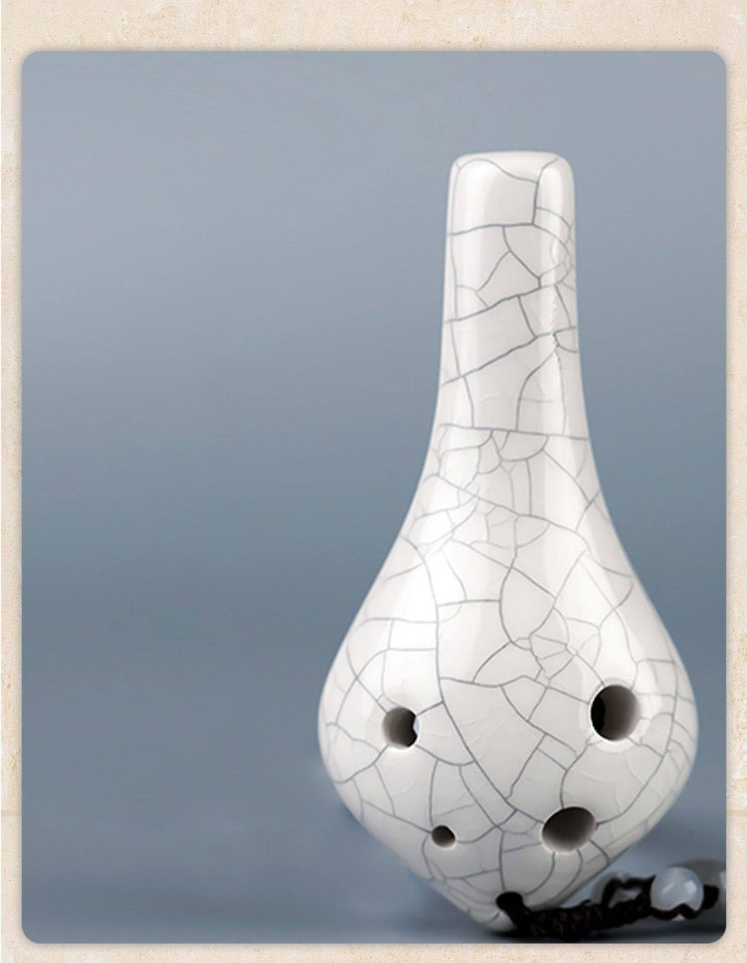 Set Ocarina Strumento Per Esercitazioni Per Principianti Con Bocchino Lungo In Ceramica Ocarina A 6 Fori