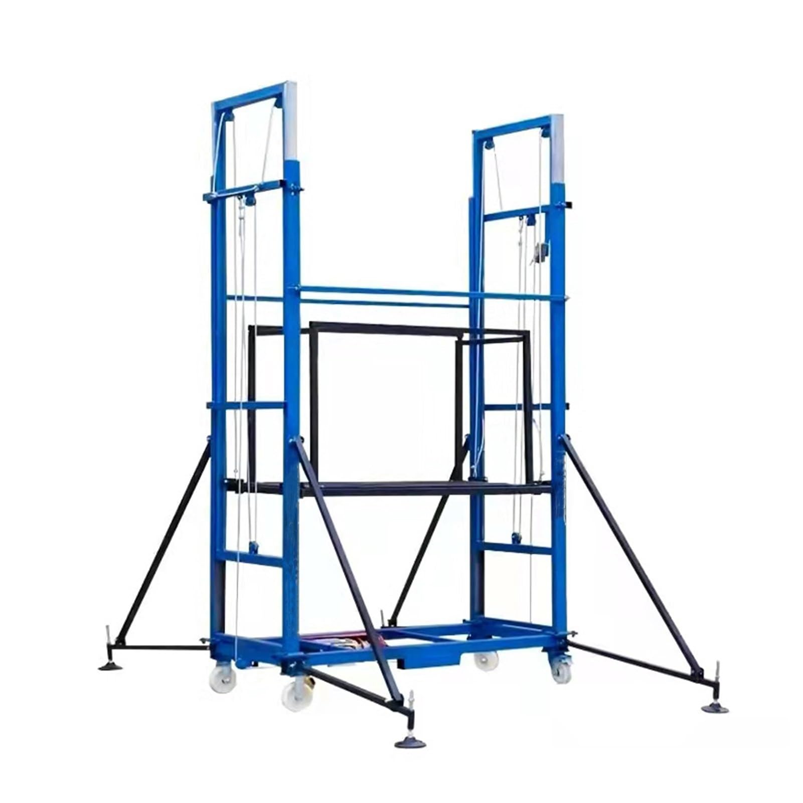 Ponteggio elettrico portatile con sollevatore, capacità di carico 500 kg, 220 V, altezza di sollevamento regolabile da 2 a 12 metri, ideale per la decorazione domestica e l'edilizia