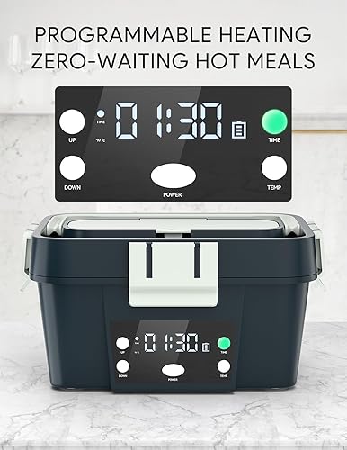 Miniatura 3 de Fiambrera térmica alimentada por pilas con calefacción automática, lonchera calentable inalámbrica de 16,000 mAh para adultos, calentador de