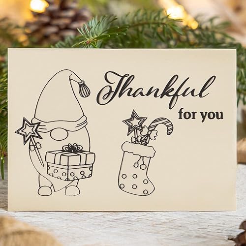 Miniatura 4 de Hying Gnomos de palabras de Feliz Navidad sellos transparentes para hacer tarjetas árbol de Navidad copos de nieve sellos de goma transparentes para