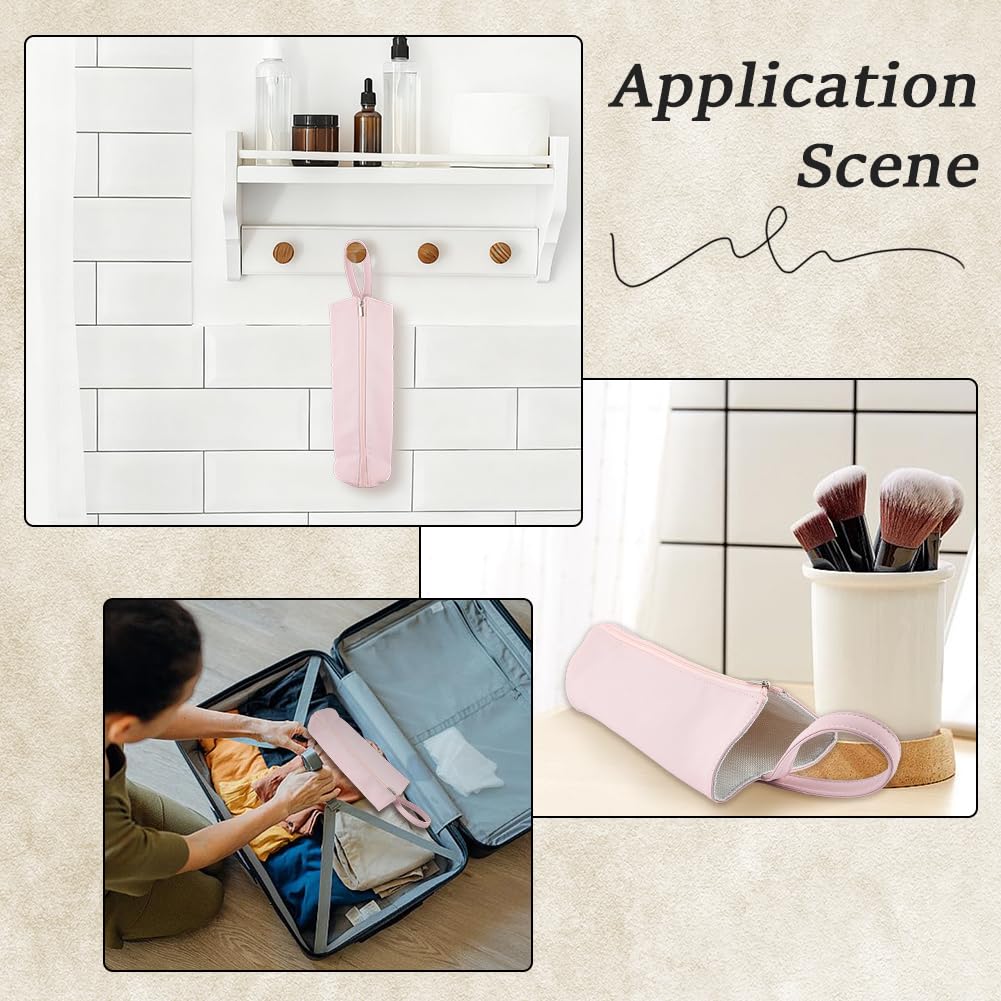 Bolsa de Viaje de Piel Sintética de 29 x 12cm Resistente Al Calor para Guardar Rizadores, Planchas de Pelo Y Otros Utensilios. Funda Organizadora Portátil para Planchas de Pelo