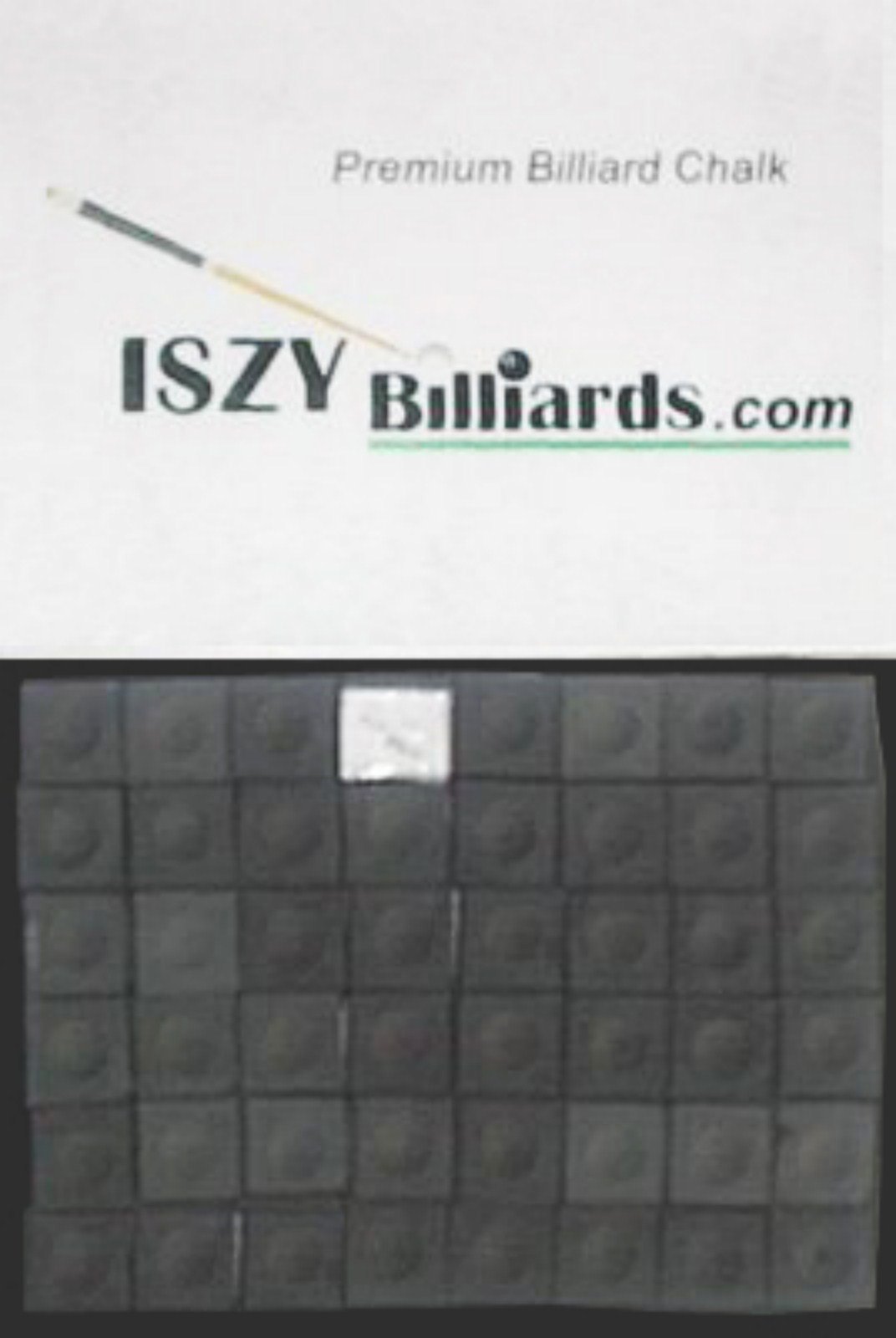 ISZY Billiards Premium Pool and Billiard Cue Chalk - One Dozen Pieces (12-Pack Box) - Black