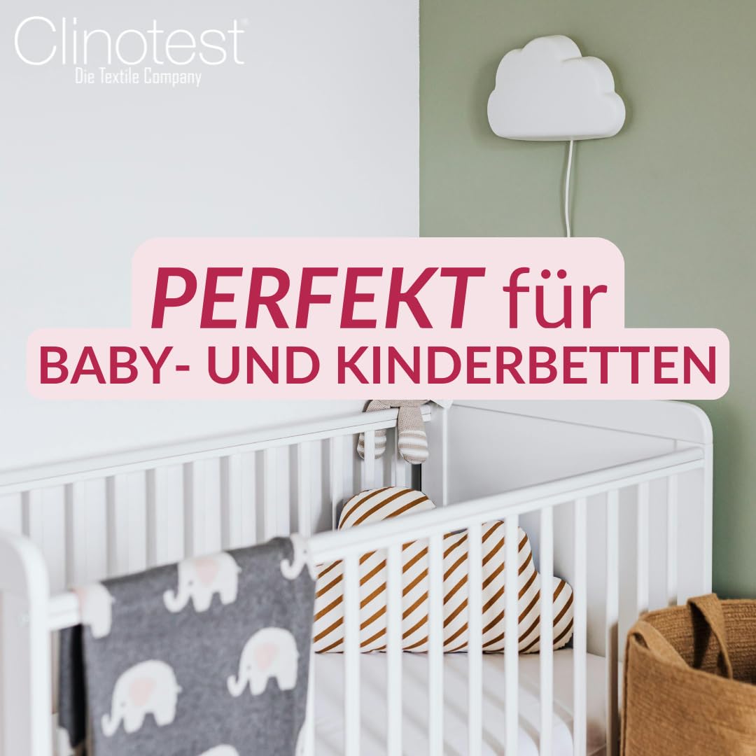 Clinotest Inkontinenzunterlage 5er Set – Oeko-TEX Zertifiziert, wasserdicht, atmungsaktiv, waschbar, 75x90 cm, absorbierender Matratzenschoner für Inkontinenz & Feuchtigkeitsschutz – Weiß/Blau