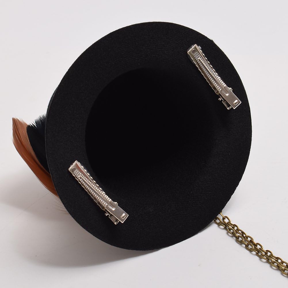 GRACEART Steampunk Accessories Mini Top Hat Headwear (C) : Clothing, Shoes & Jewelry