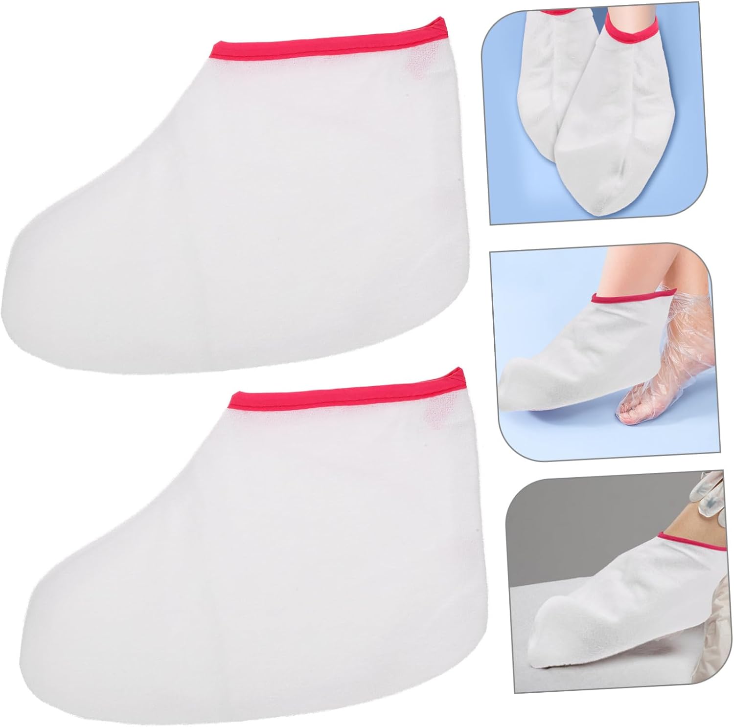 Vaguelly Paraffin Wax Booties for Home Foot Pair Thick Fabric Covers for Moisturizing