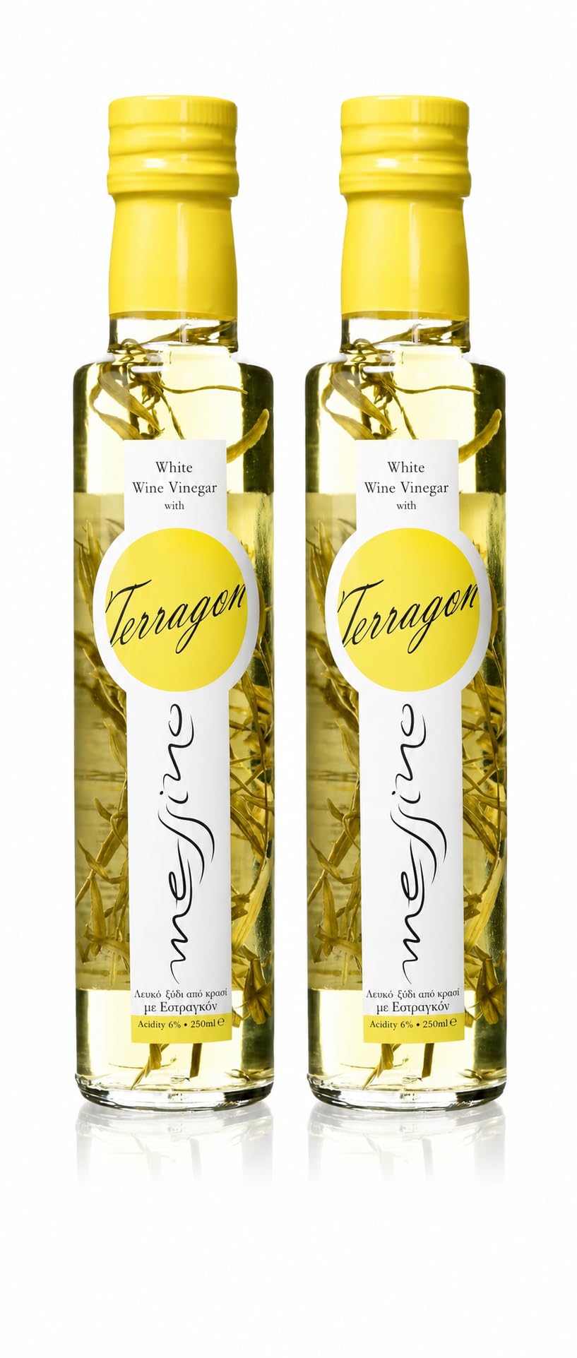 Messino Greek White Wine Vinegar with Tarragon – 2 x 250ml