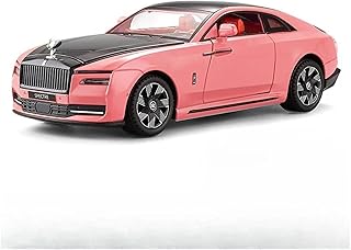 1 24 para Coche Fundido A Presión Rolls Royce Spectre Simulación Limusina Pull Back Sonido Luz Juguetes Decorativos No Control Remoto Modelos(Rosado)