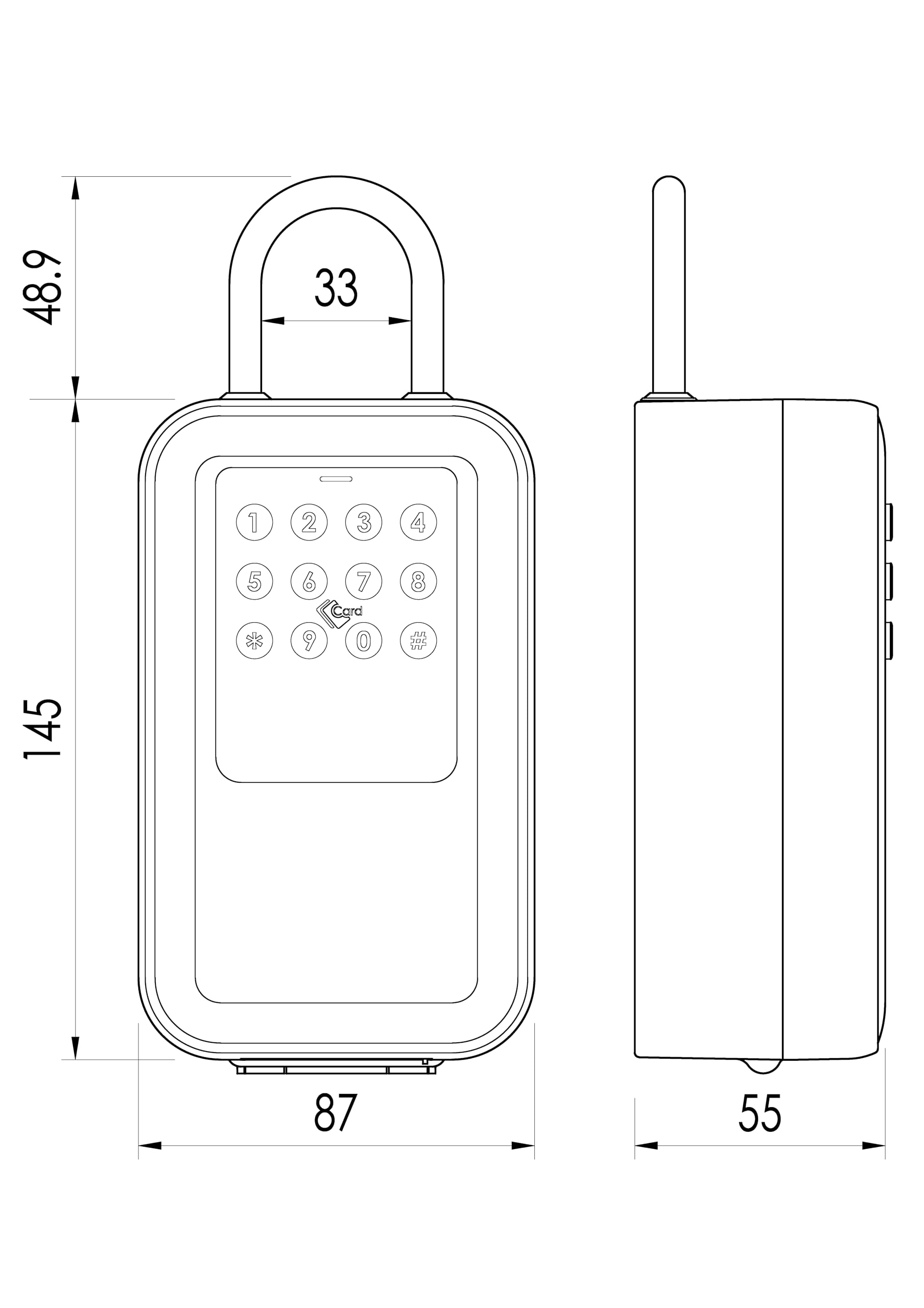 Boîte à clés connectée Tuya - Autonomie accrue - Capteur exclusif Ouvert/Fermé - Passerelle Bluetooth/Wi-Fi - Code, 5 Badges, Smartphone, 2 Clés de Secours - IP66