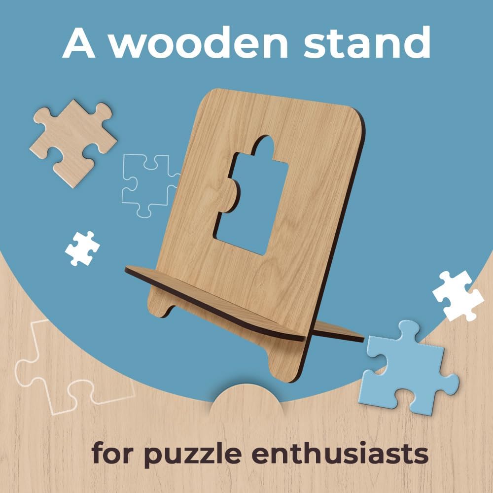 Trefl Puzzle Stand - Wooden Display Holder, 9.06"x10.24"x6.3" image 2