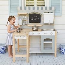 Giant bean Mud Kitchen for Kids Outdoor,Wooden Kitchen with 4.8L Water Tank | Toddler Outdoor Play Kitchen with Faucet, Sink, Chalkboard, Cookware & Table, Pretend Play Toy for Boys Girls Age 3+