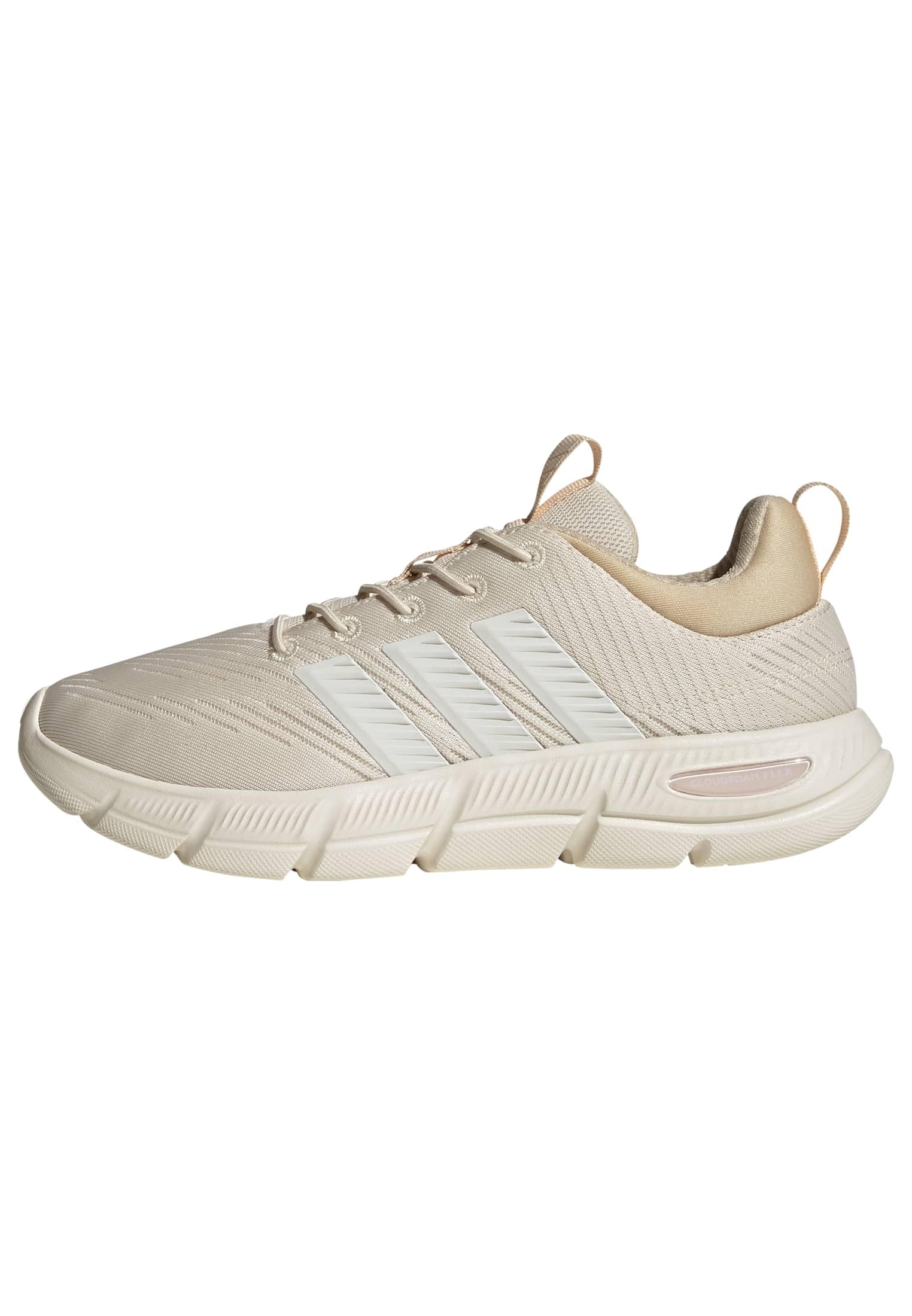 adidas Women's Cloudfoam Flex Elastic Laces Shoes, Wonder White/Off White/Sand strata, 6.5 UK