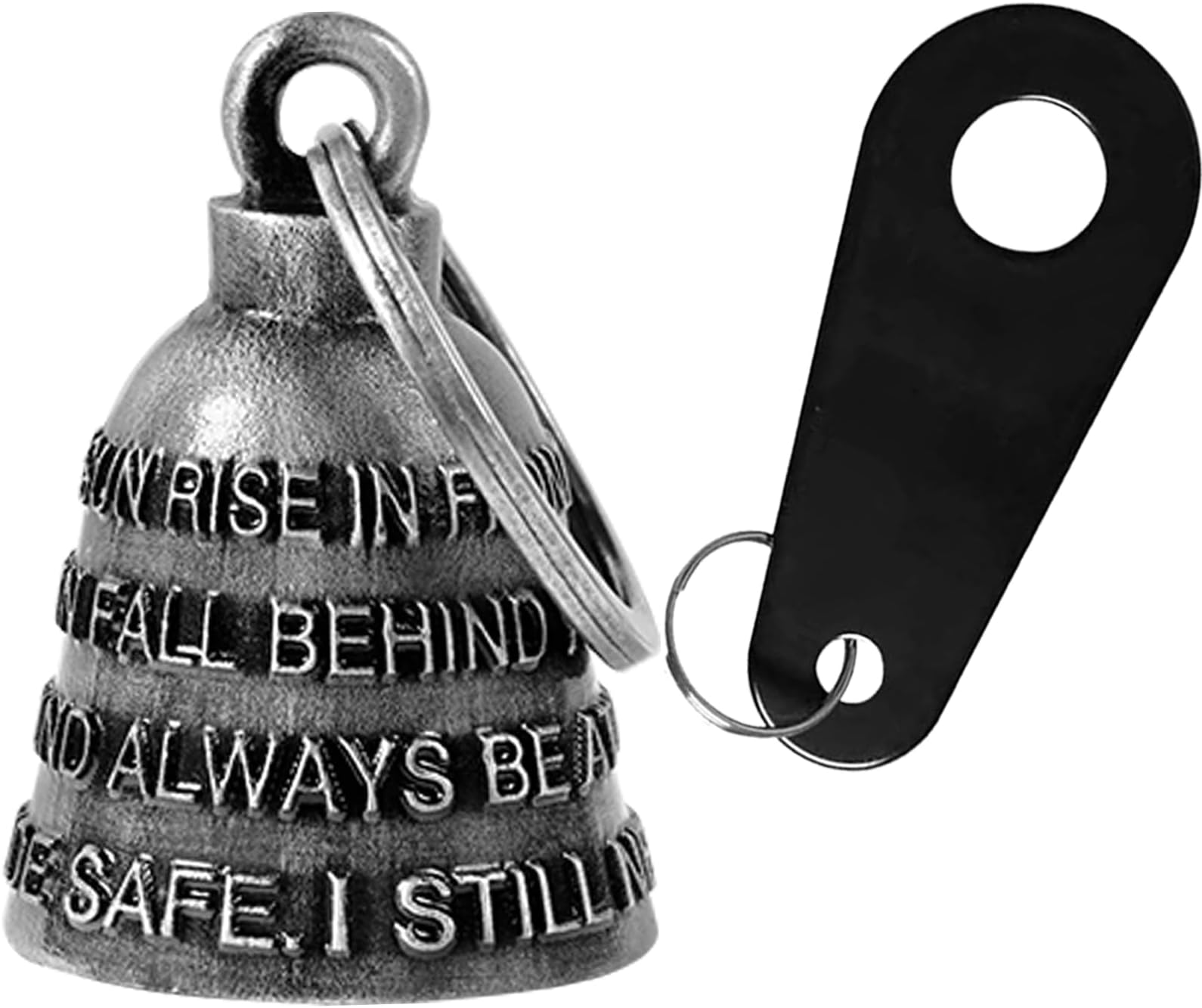 Motorcycle Bell for Biker Rider Men Women Angel Bell with Bell Hanger, Ride Riding Bell Motorcycle Accessories