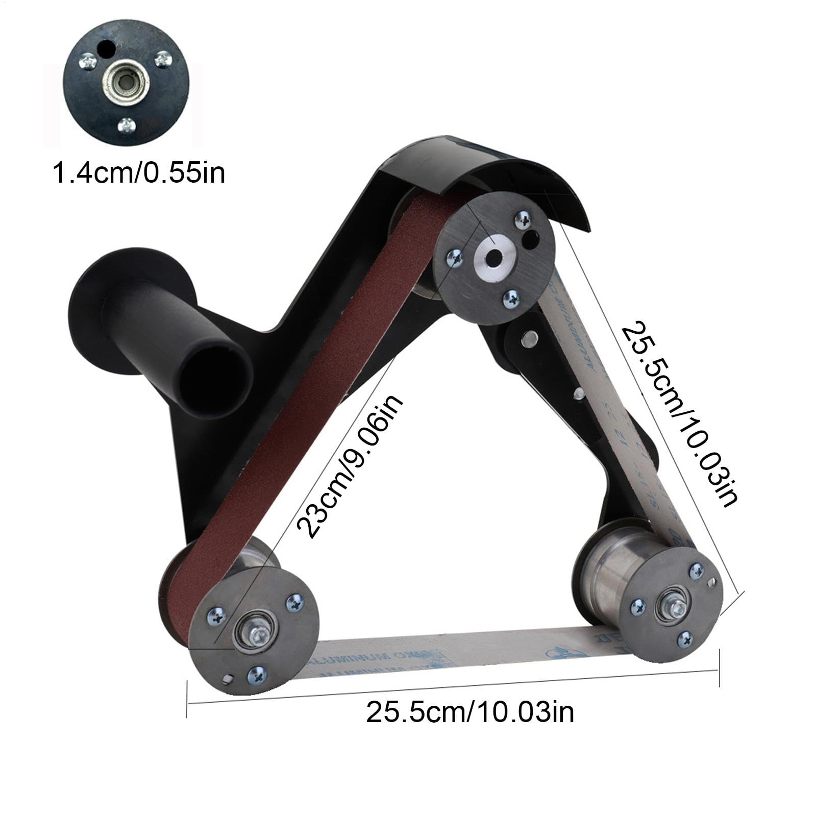 Amoladora de banda para tuberías - Adaptador de amoladora de banda para | amoladoras angulares, amoladoras de acero inoxidable | Herramienta de pulido y molienda para eliminar el óxido, la carpinterí