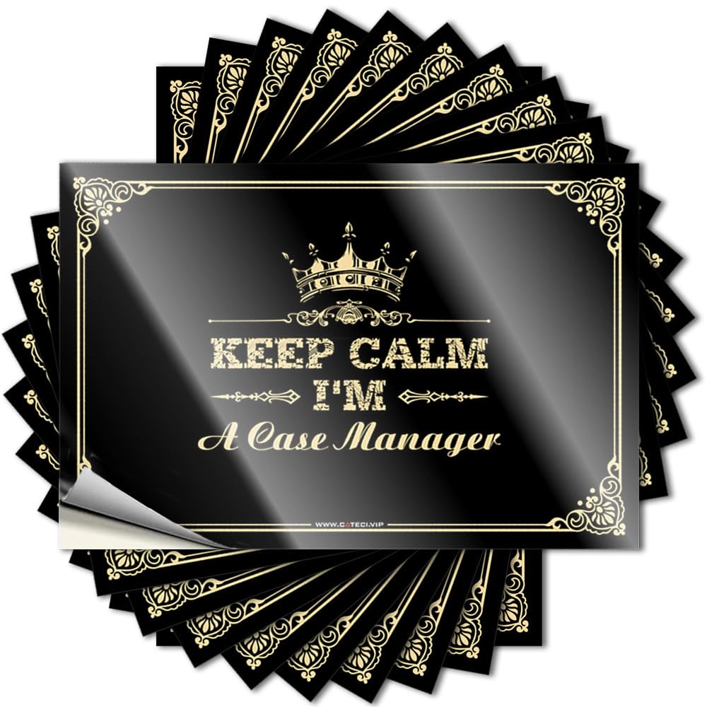 Encouragement Funny Sticker, Outdoor Porch Decor Hard Keep Calm I'm A Case Manager | Funny Quote Interior Decals(6X9CM)
