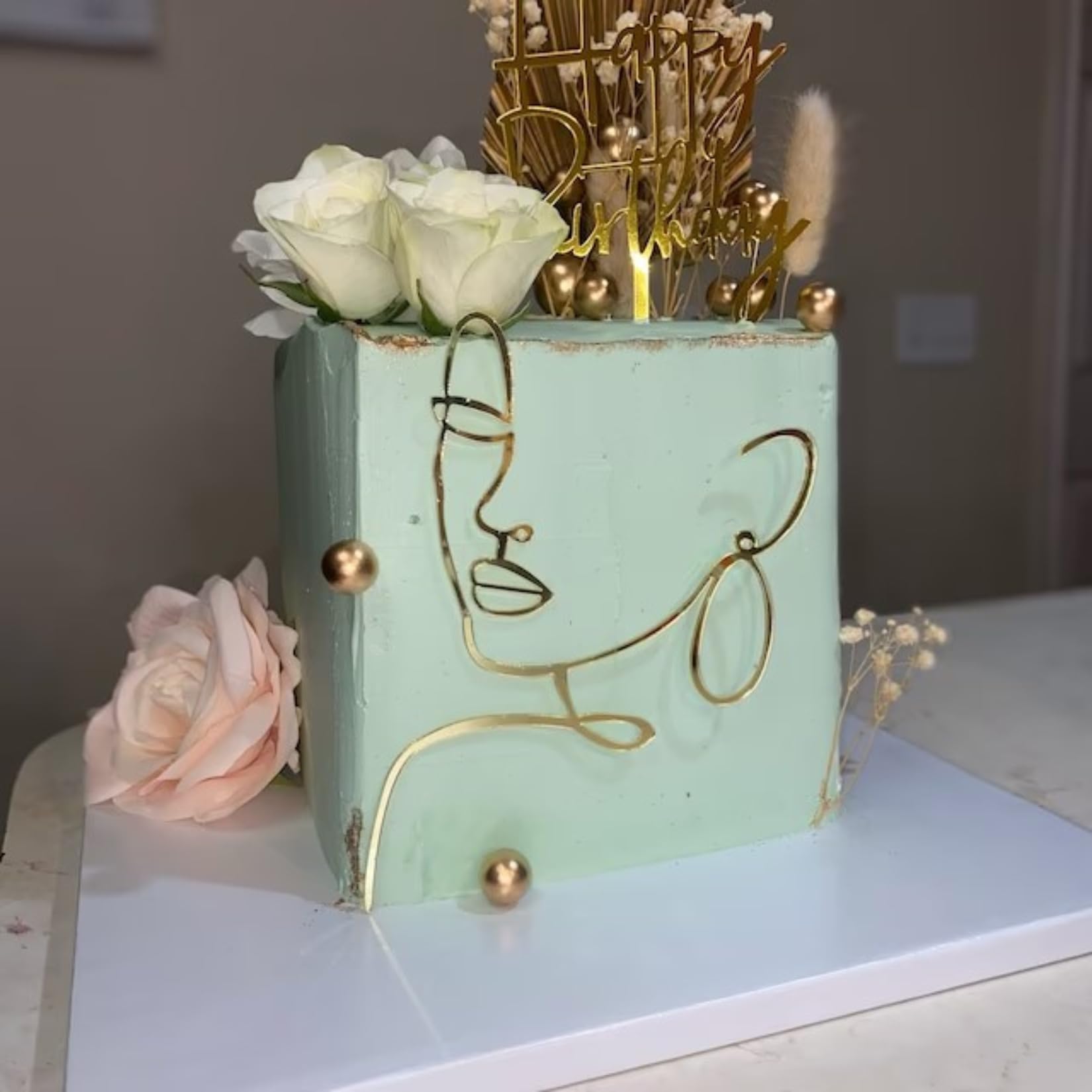 Lady Line Face Cake Schablonen – 6 Stück Frauen-Themenschablonen zum Malen auf Leinwand und Dekorieren