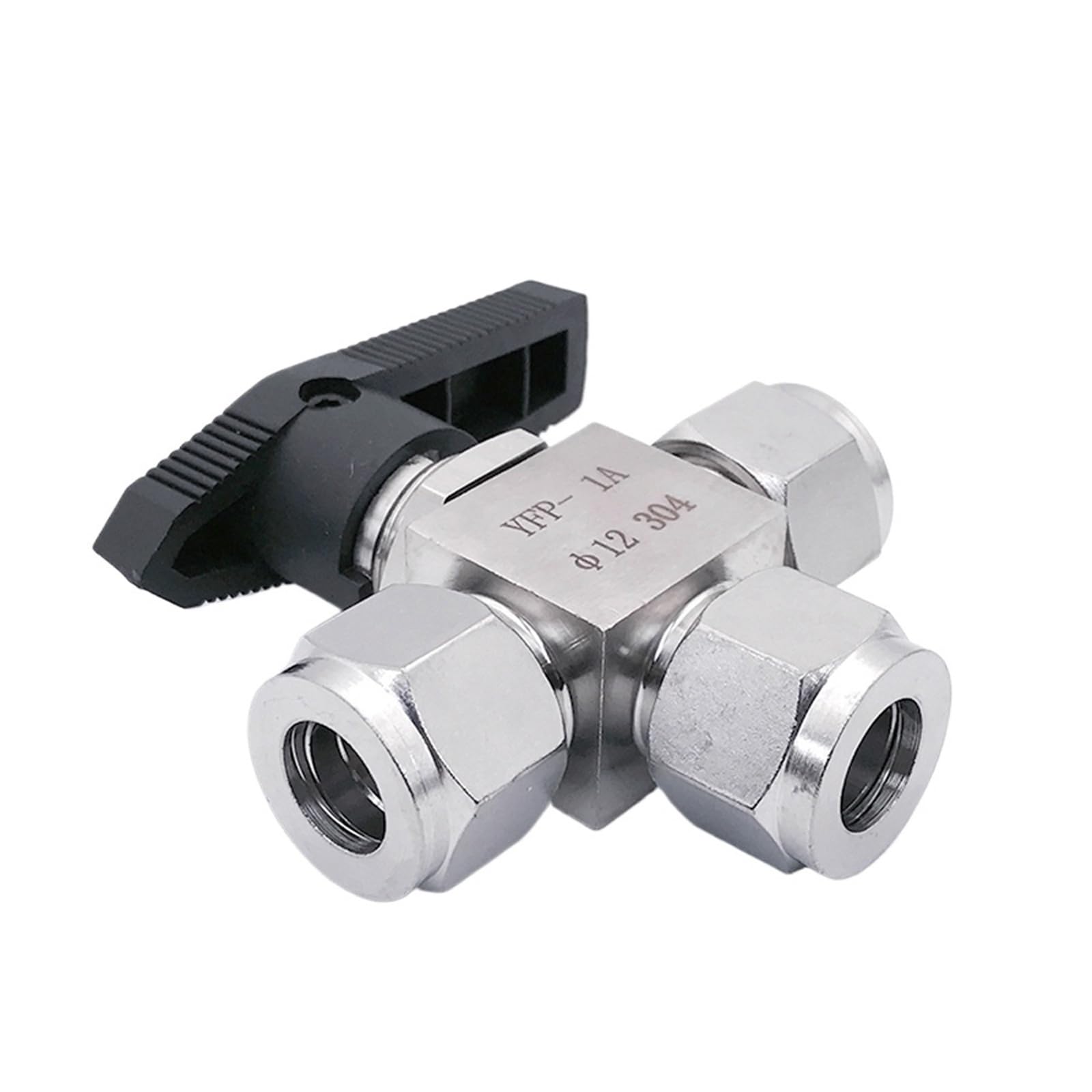 Vanne à boisseau sphérique inox 304 raccord compression L tube 14mm