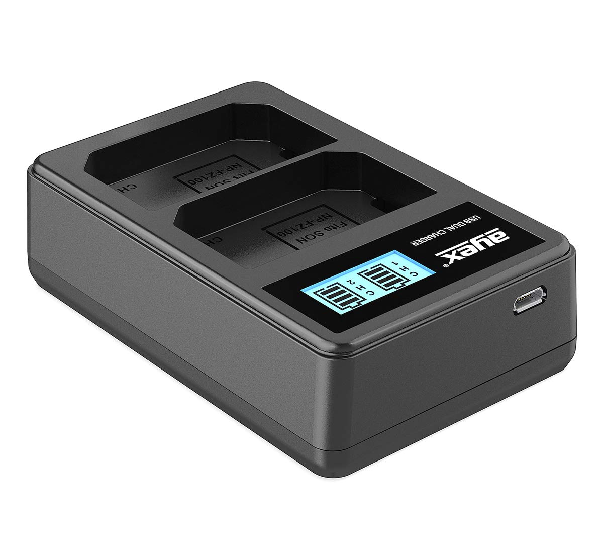 ayex NP-FZ100 - Cargador USB dual para Sony Alpha A7 III, A7R III, A9 (2 unidades)