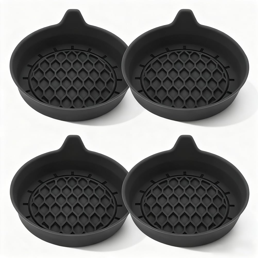 Kmfasvx 4Pcs Car Cup Holder Coaster,Car Coasters For Cup Holders,Universal Removable Waterproof Spill-Proof Cup Holder Insert For Most Vehicles, Car Interior Accessory