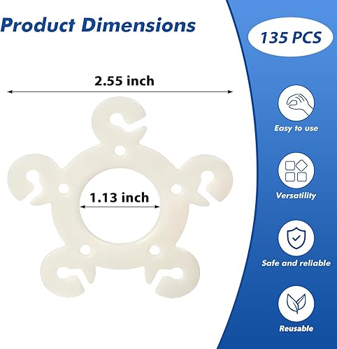 Miniatura 4 de 135 clips de globos de flores para arco de globos, clips de arco de globos de plástico, conectores de globos de flores, soportes de clip para bodas,