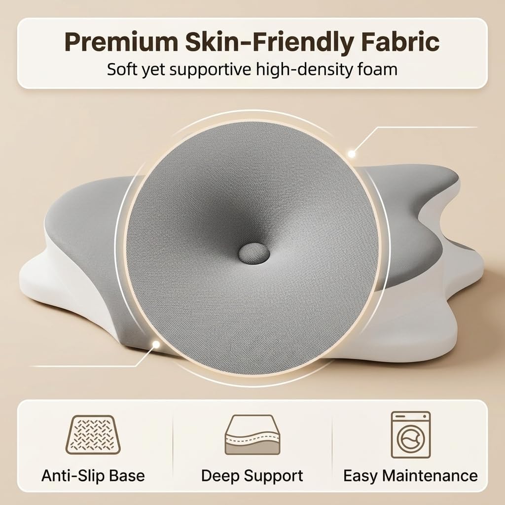 Ergonomic Memory Foam Wedge Pillow, 27" Incline with Cooling Cover