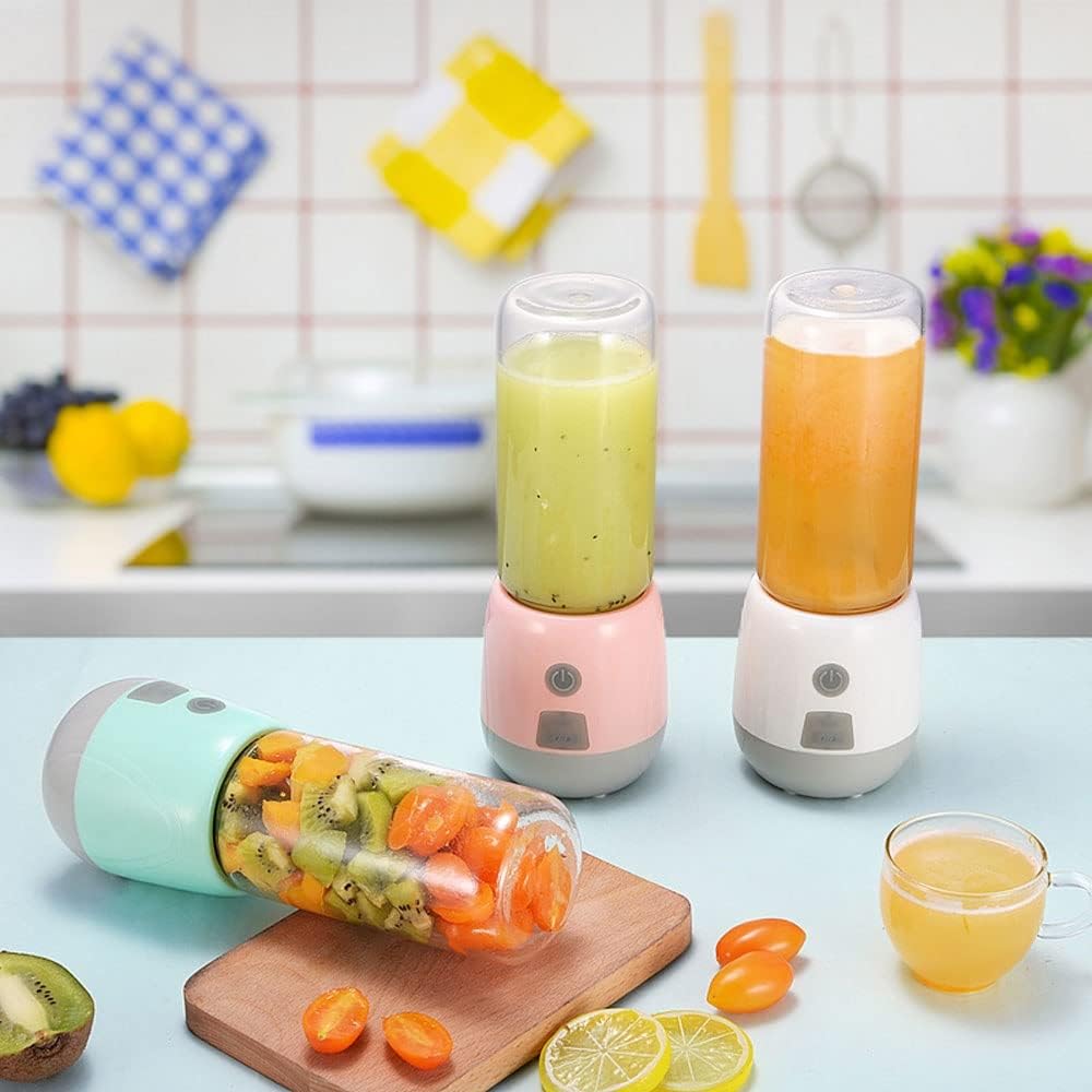 Portable Blender,Personal Size Blender Juicer Cup,Smoothies and Shakes Blender,Handheld Fruit Machine,Blender Mixer Home (Color : White)