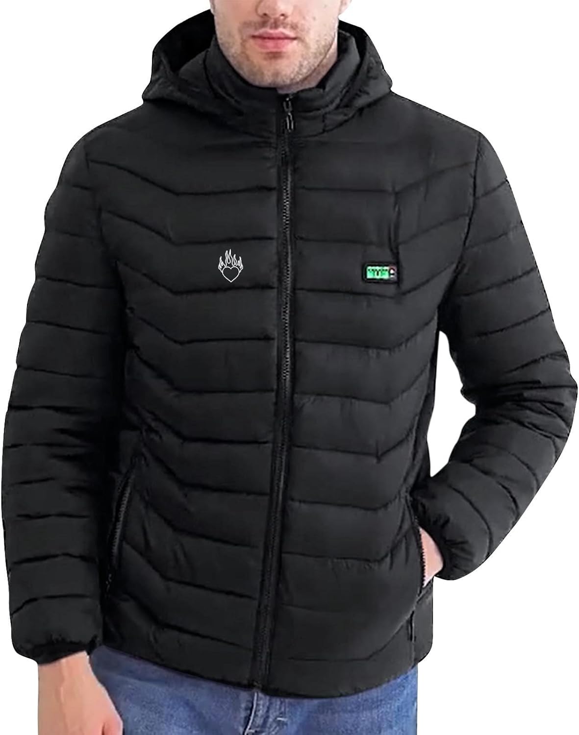 Sdwingk Heated Jacket for Men Women 21 Heating Zones Hooded Coat USB Heating Jackets Winter Warm Thermal Coats with Pockets