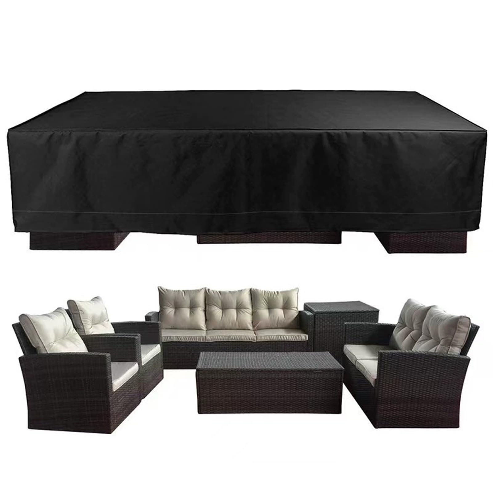 Gartenmöbel Abdeckung Wasserdicht Oxford 210D Tisch Stuhl Sofa | Wetterfester Schutz vor Regen, Staub und UV-Strahlung für Gartenmöbel aus robustem Oxford 210D(230x165x80cm)