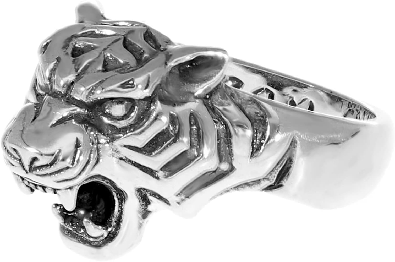 ウルフマンタイガーマンリング17号シルバー指輪メンズ