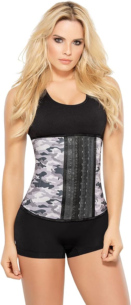 Ann Chery Waist Trainer and Shaper Black 3 Hook Latex Waist Cincher