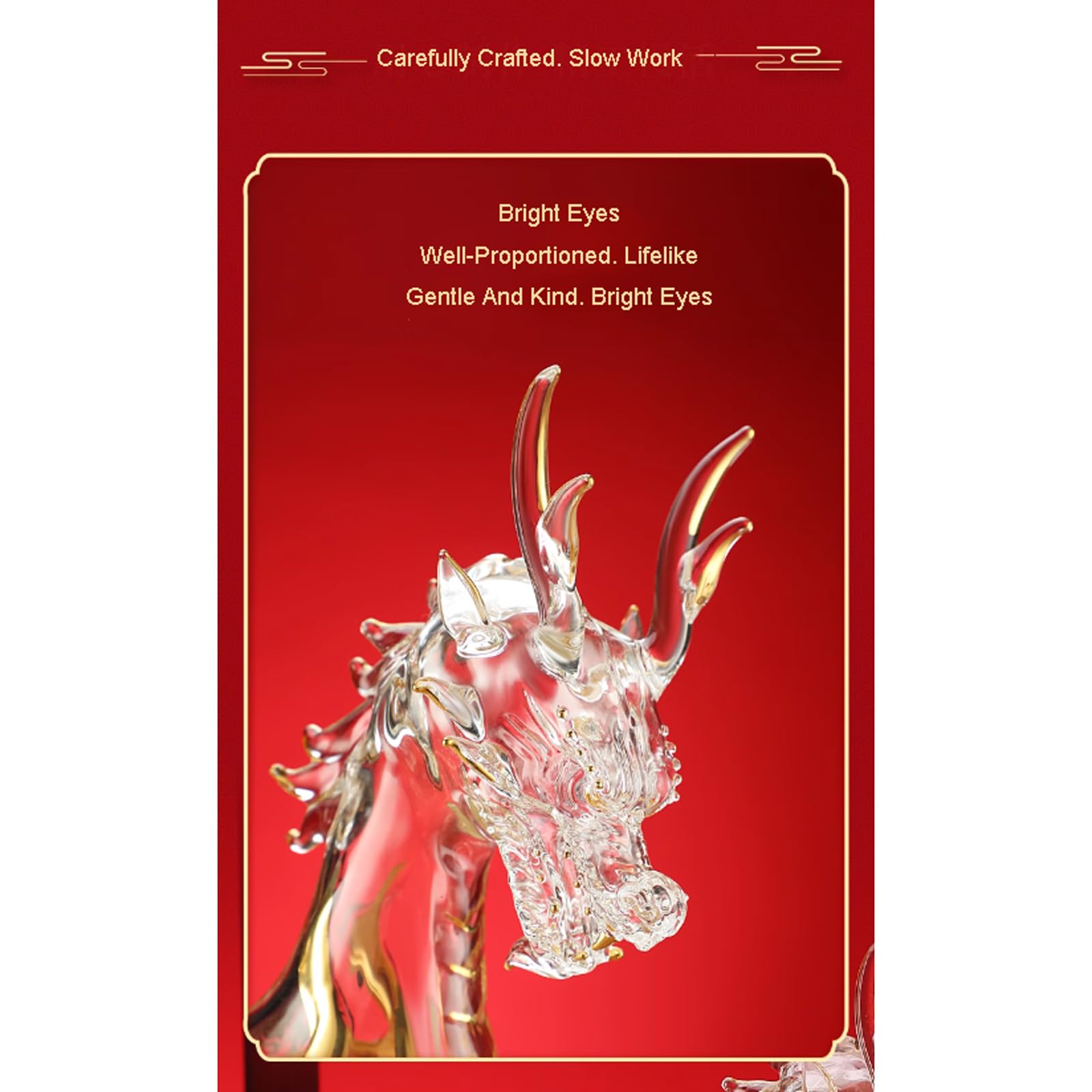 Karafka, Karafka do whisky chińskiego zodiaku Orientalny smok w kształcie konia Butelka wina 1200 ml Kreatywny zwierzęcy pojemnik z przezroczystego szkła na alkohol Tequila Brandy