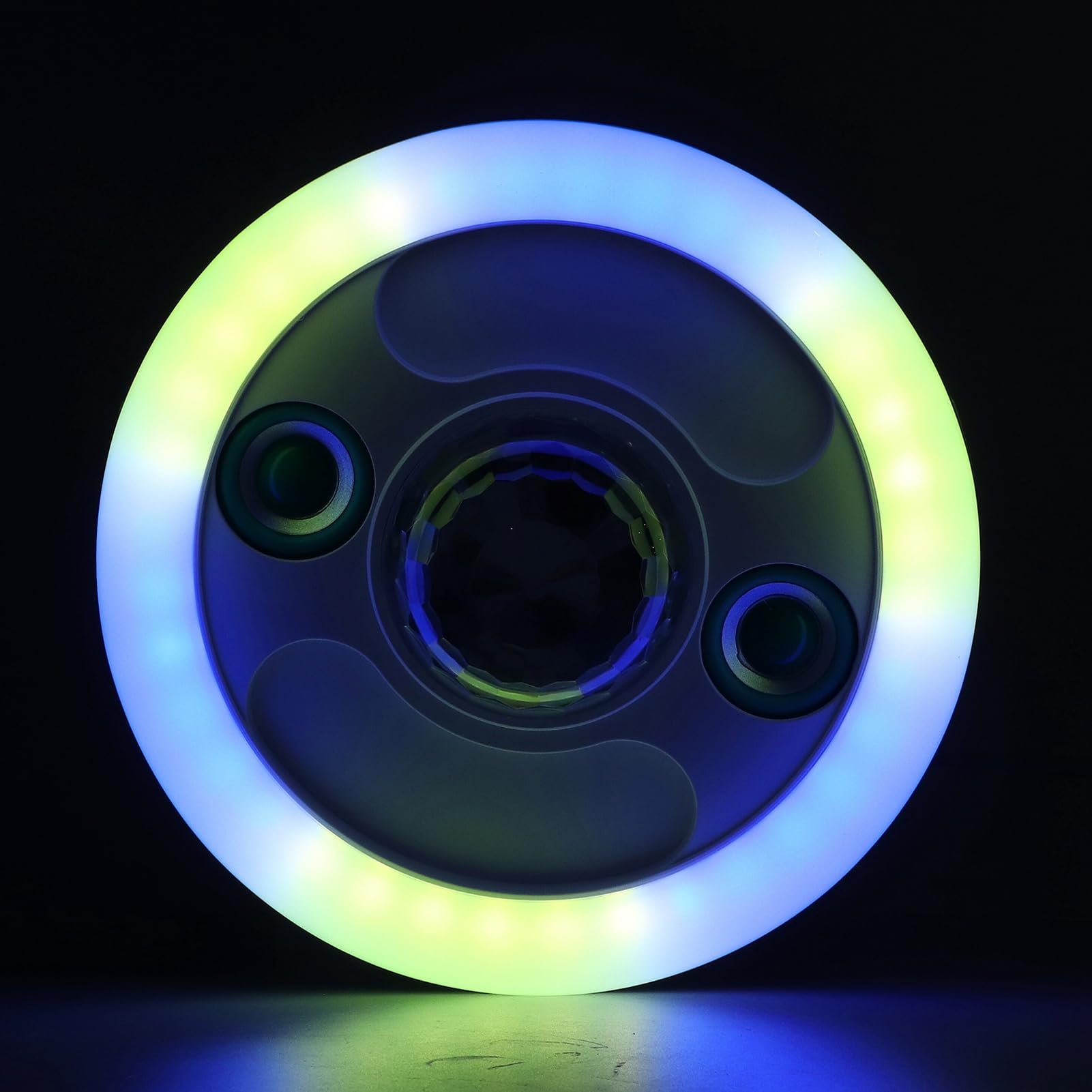 Luce LED Bluetooth con doppio altoparlante wireless E27 RGB, 48 W, lampada con cambio colore, telecomando per feste in casa