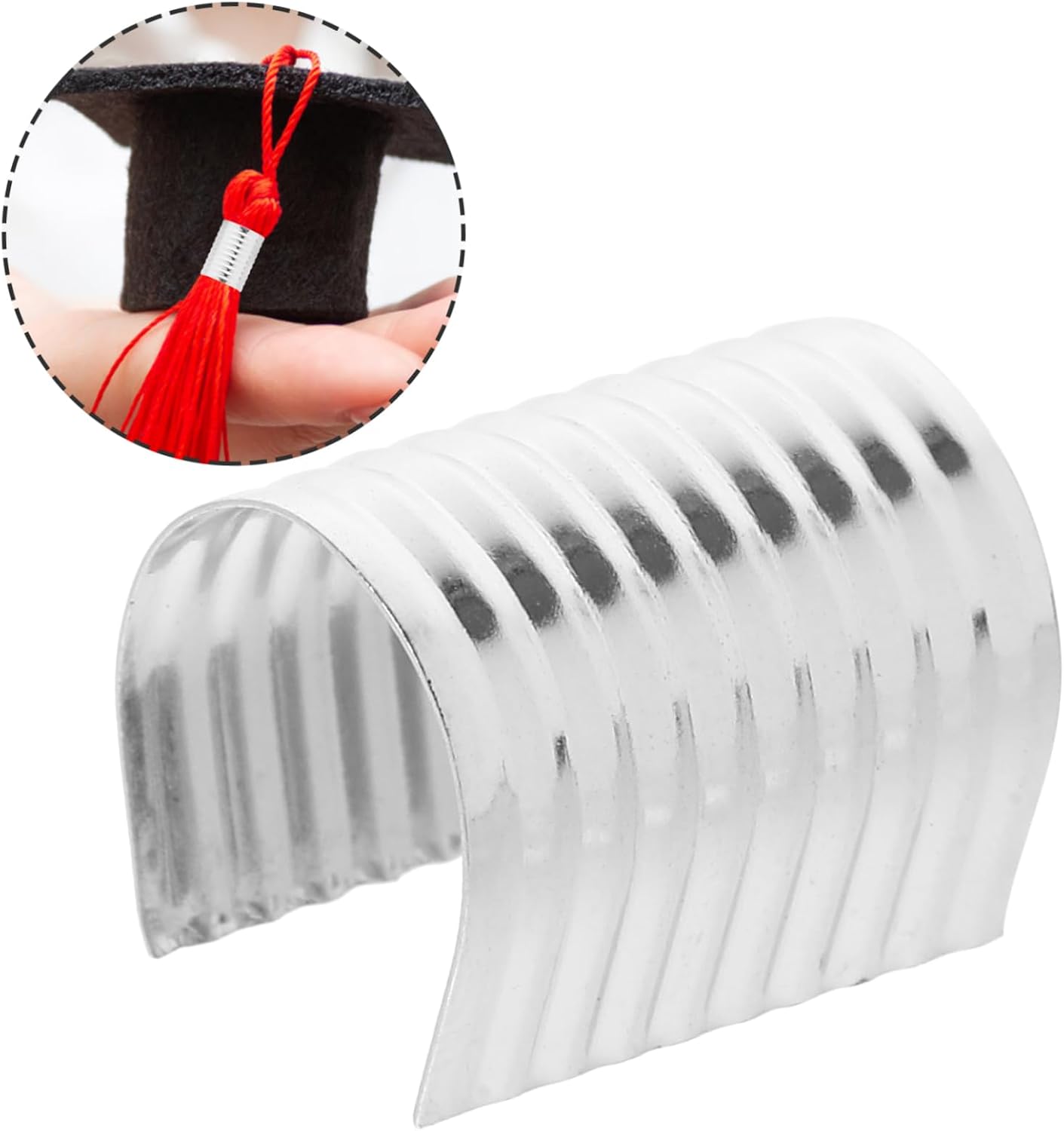 100pcs Iron Leather Cord Clips Crimp Ends for DIY Jewelry Making Medium Sized Tassel Clips for Organizing String and Rope Easy to Use Flat Nose Pliers