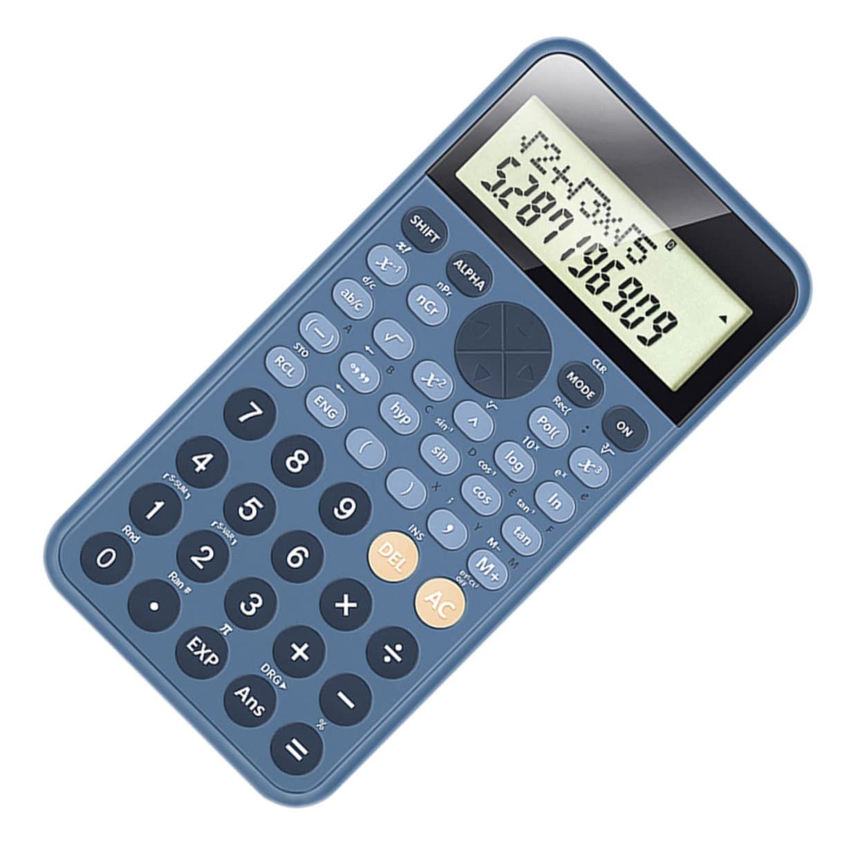 NUOBESTY 2pièces Calculatrice Scientifique Fonctionnelle Étudiante pour Compétition Et Bureau Bleu Idéale pour Mathématiques Et Comptabilité