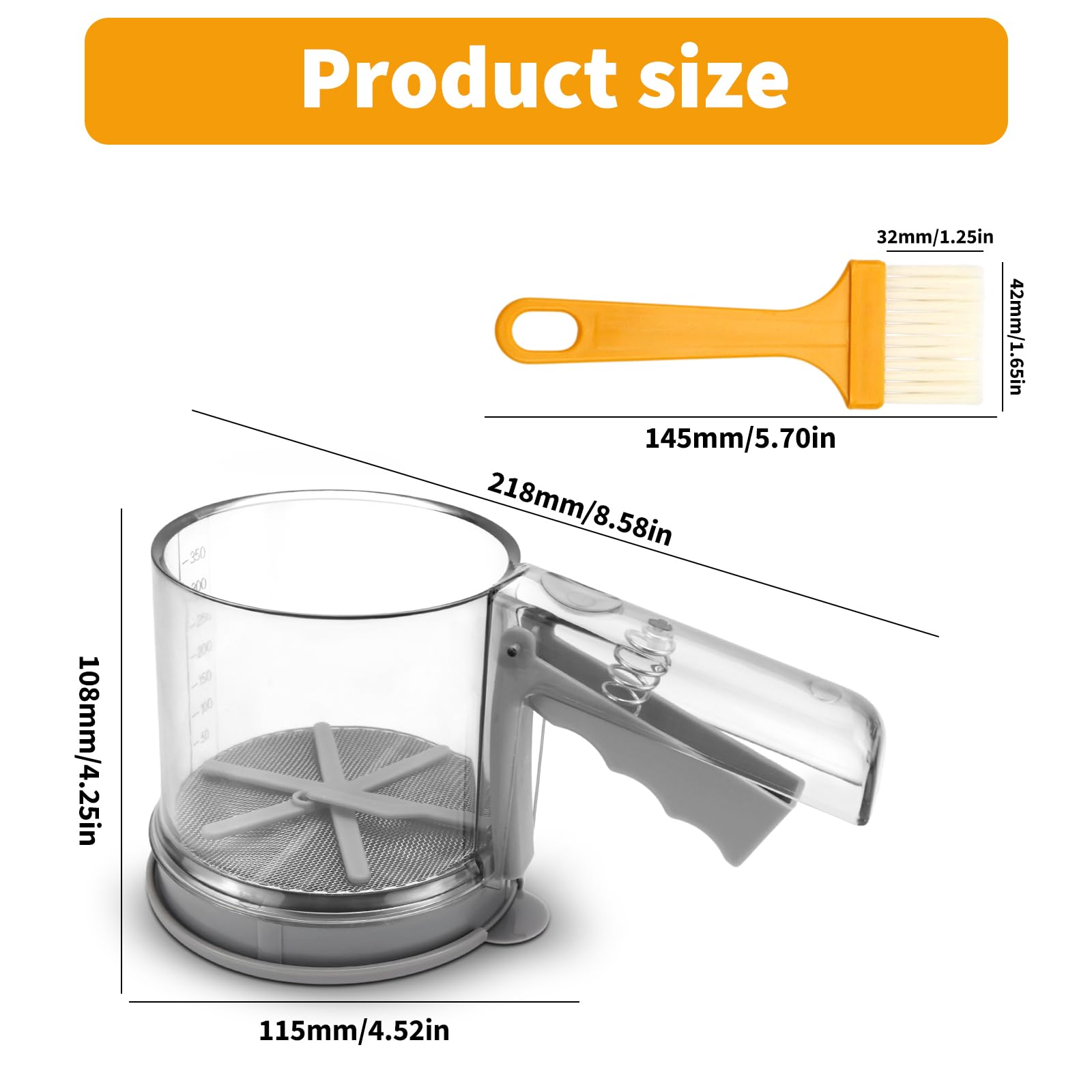 Épandeur De Sucre En Poudre, épandeur De Cacao Avec Couvercle, épandeur