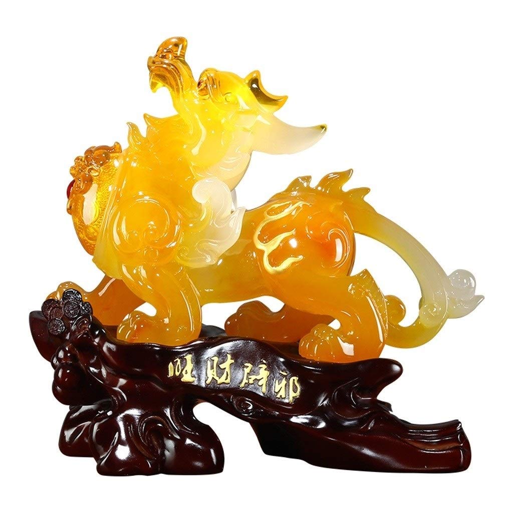 HDBCYUAZ Wealth ornament Feng Shui Wealth Prosperity Pi Xiu/Pi Yao Statue Decoration, Attract And Good Luck, Decor