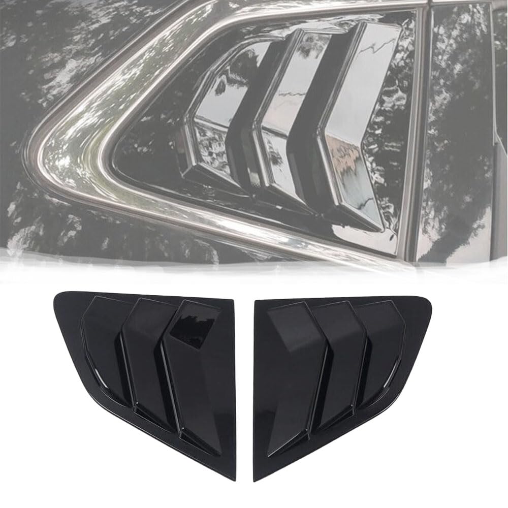 CheroCar Side Window Louvers For Chrysler 300 2011-2022 – Black Air Vent Scoop Shades Cover