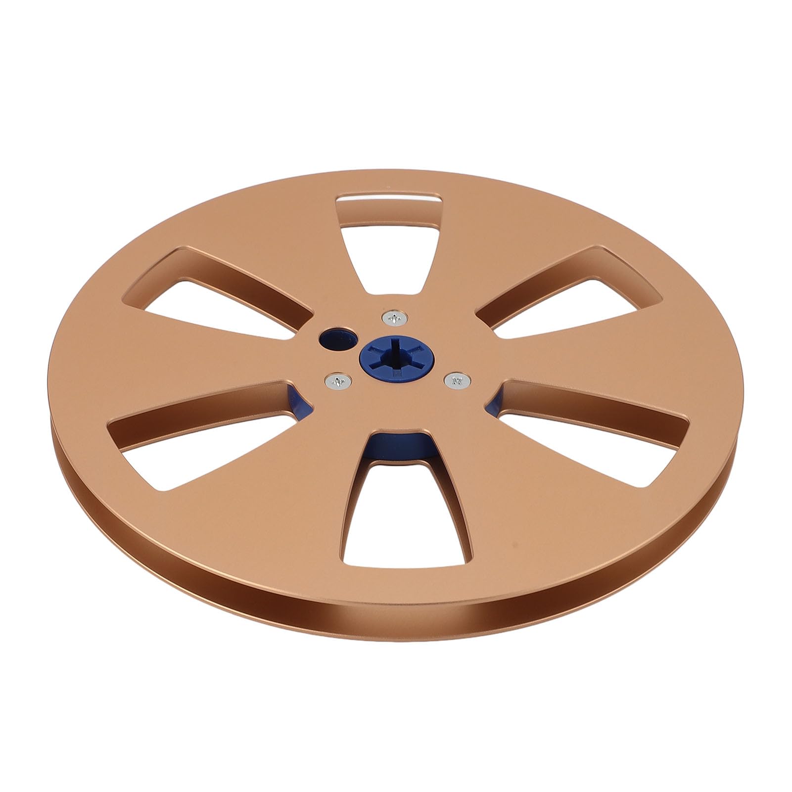 Carrete de cinta vacío de 1/4 pulgada y disco de aluminio de 7 pulgadas color oro