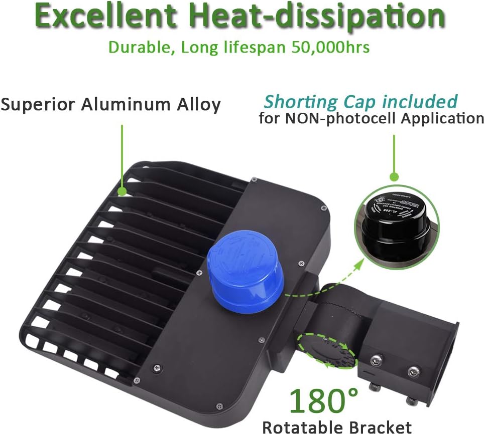 Amаzіng 🔥 SZGMJIA 100W Parking Lot Light, LED Street Lighting CREE LED 15,000 Lumen Super Bright 5000K Daylight White Replaces 500W Halide Slip Fit Mount Shoebox Pole Lights with photocell