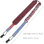Milisten Bracelet Ukulele réglable Non Drilling Double J Crochet Pu Bracelet Ukulele en cuir pour une pratique et des performances confortables