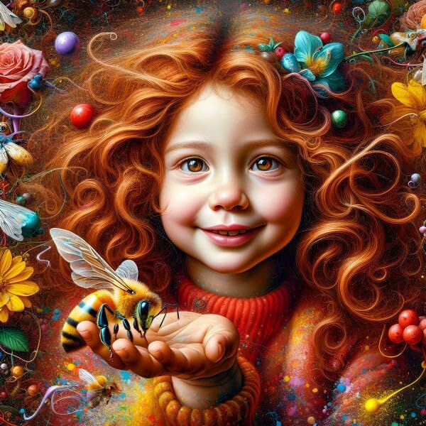 Toile murale fille souriante pour embellir un mur blanc vide