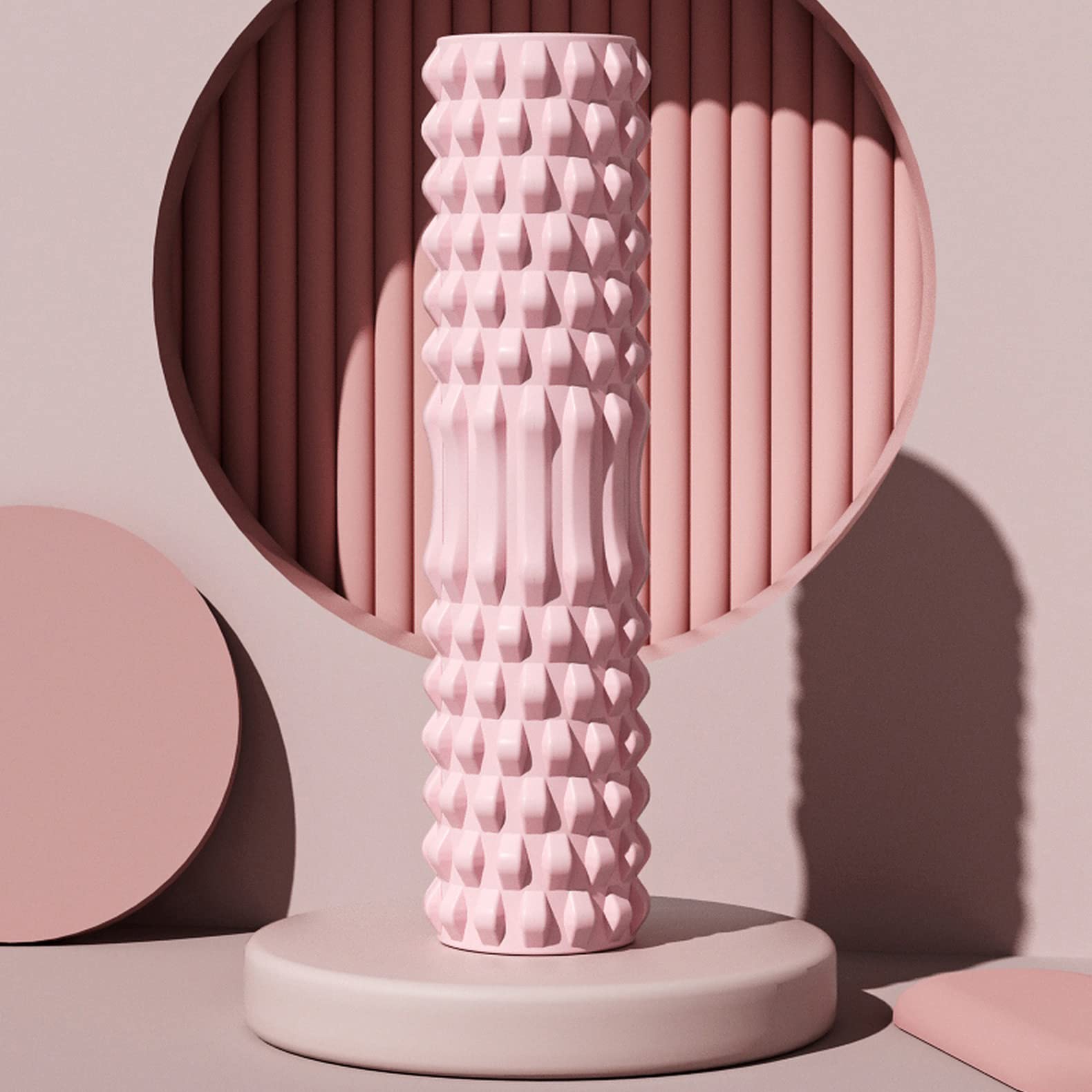 Wolpin Massage Roller High-Density Foam Roller forDeep Tissue Massage and Body Pain Exercise in Gym, Foam Roller for Stretching, Back Pain & Leg Muscle Recovery Fitness (30 cm)