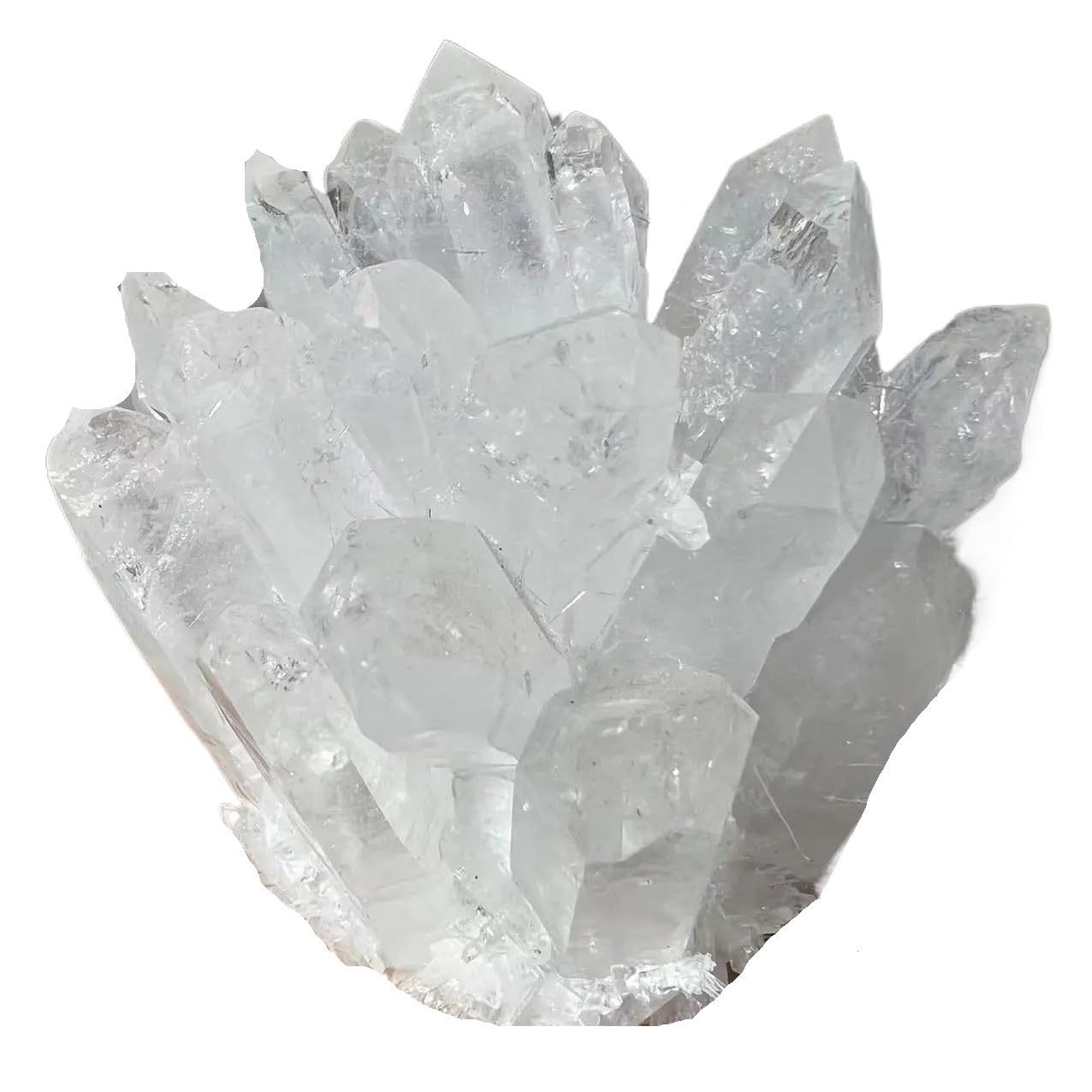 YLQUXEUV 1pc 300-400g White Transparent Quartz Crystal Cluster ​ Home Office Decoration Gem