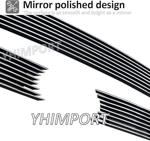 Miniatura 4 de Rejilla cromada compatible con Ford F-150 2009-2012 Lariat King Ranch parte superior principal de aluminio sólido para parrilla 2010 2011, 6 piezas