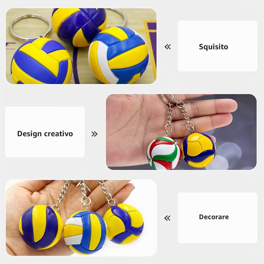 CLISPEED Pallavolo Portachiavi: Sportivo Portachiavi per Zaini Decorativo Compatto Auto Volley