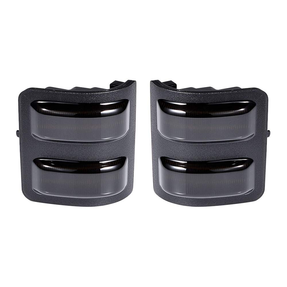 Switchback LED Towing Side Mirror Marker Light Turn Signal Lamp Compatible with 08-16 Ford F250 F350 F450 Super Duty (Xenon White- Amber)